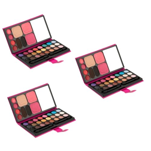 FRCOLOR Lidschattenpuder 3 Stück 33 lidschatten Make-up-Palette matt Geldbeutel Lidschatten-Paletten von FRCOLOR