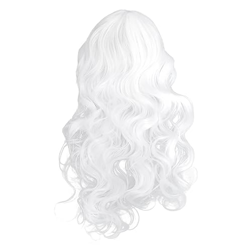 FRCOLOR 3 Stück 80 Wellenhaarperücke Synthetische Gewellte Perücken Perücke Für Frauen Lockiges Gewelltes Haar Perücken Frauen Winken Lace-front-perücken Haube Damen Weiß Halloween von FRCOLOR