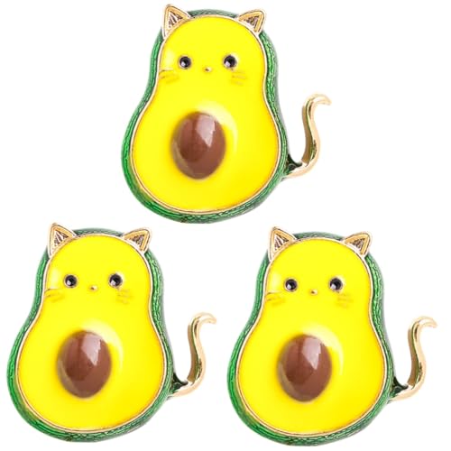 FRCOLOR 3 Stück Avocado Brosche Pin für Kleidung Schal Mütze Rucksack Niedliche Tier Anstecknadel für Damen Vielseitig Einsetzbar Accessoire für Verschiedene Anlässe von FRCOLOR