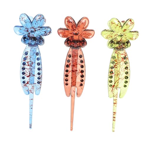 FRCOLOR 3stücke Haarspangen Blumenform Haarschmuck Für Damen Seitliche Haarklammern Für Mädchen Haarspangen Für Mädchen Dekorative Haarklammern Für Dünnes Haar Süße Zubehör Für von FRCOLOR