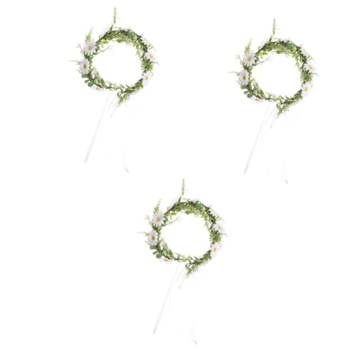 FRCOLOR 3 Stücke Stirnband Mit Band Braut Kopfbedeckungen Für Baby Mädchen Stilvolle Hochzeit Party Zubehör von FRCOLOR