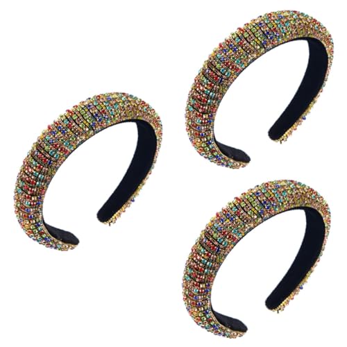 FRCOLOR 3stücke Breiter Haarreif Mit Bunten Strasssteinen Haaraccessoire Für Damen Und Mädchen Für Partys Und Besondere Anlässe FRCOLOR 3stücke Breiter Haarreif Mit Bunten Strasssteinen Haaraccessoire Für Damen Und Mädchen Für Partys Und Besondere Anlässe von FRCOLOR
