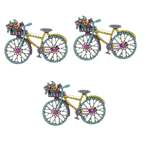FRCOLOR 3 Stück Brosche Fahrradform mit Funkelnden Strasssteinen Modisches Damen Accessoire aus Langlebiger Zinklegierung Vielseitig für Kleidung Schals und Hüte Geeignet Eleganter FRCOLOR 3 Stück Brosche Fahrradform mit Funkelnden Strasssteinen Modisches Damen Accessoire aus Langlebiger Zinklegierung Vielseitig für Kleidung Schals und Hüte Geeignet Eleganter von FRCOLOR