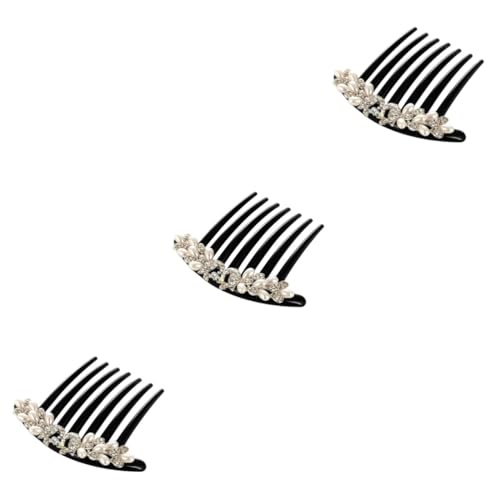 FRCOLOR 3 Stück Damen Haarschmuck Hochzeit Haarkamm Perle Braut Seitenkämme Hochzeit Haarspangen Dekorative Seitenhaarkämme Haarseitenkämme Für Feines Haar Braut Haarkamm Tiara von FRCOLOR