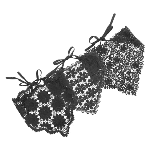 FRCOLOR 3stücke Blumen-haarschal Dreieckig Für Damen Kopfbandana Haarschals Hohl Bandana-schal Haare Kopf Kopftuch Stirnband Schals Blume Kopftuch Hohl Stirnband Kopf Bandana Für Frauen von FRCOLOR