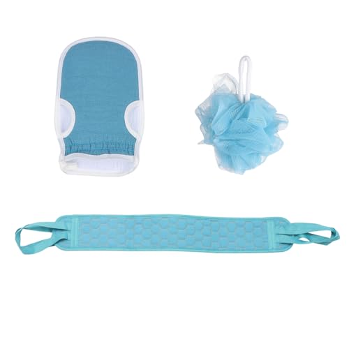 FRCOLOR 3 Stück Duschhandschuhe Langem Band Doppelseitiges Peeling handtuch für Rückenreinigung Sanftes Massage badetuch Langlebiges Körperpeeling Tägliche Anwendung von FRCOLOR