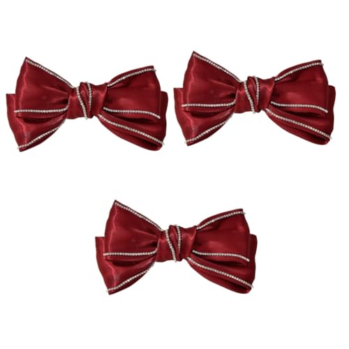 FRCOLOR 3 Stück Fliege Clip Große Schleife Haarnadel Haar Accessoire Für Mädchen Haarspange Haarschleife Braut Haarspange Schleife Haarspange Schleife Haarspange von FRCOLOR