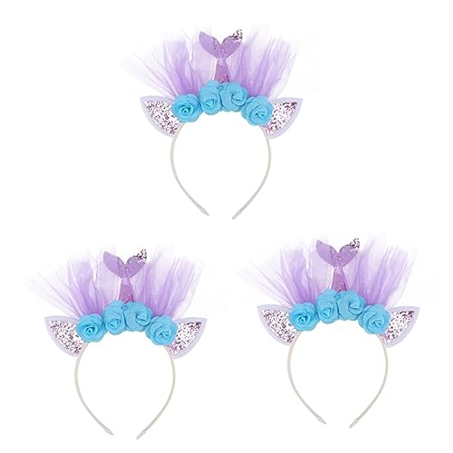 FRCOLOR 3St Seestern Stirnband Haargummis für Kinder meerjungfrau stirnbänder Halloween-Stirnband Meerjungfrauenkostüm haarschmuck Haarbänder Kinderhaare Haarband Haarreifen BH von FRCOLOR