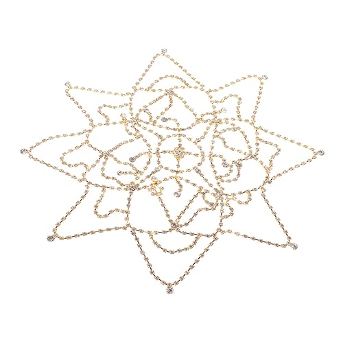 FRCOLOR 3 Stück Haarkette Stirnkette Stirnbänder Für Mädchen Goldene Kopfbedeckung Goldene Strasssteine Mädchen Haarschmuck Für Hochzeit Haargummis Für Frauen Hochzeit von FRCOLOR