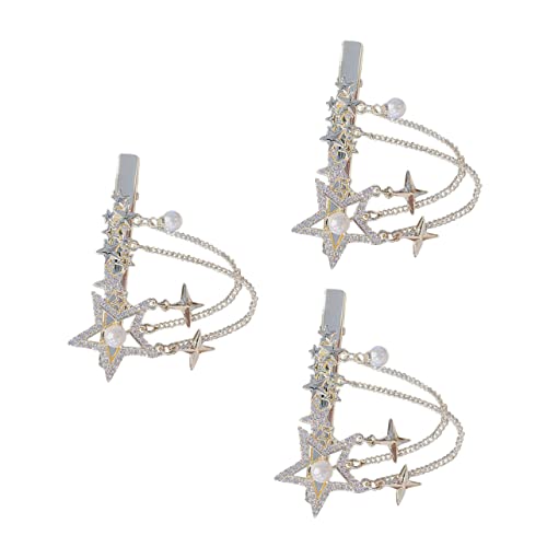 FRCOLOR 3 Stück Haarnadel Haarspangen Mit Schnappverschluss Für Damen Und Mädchen Niedliche Diamant Horn Haarspange Schuhe Passend Zum Flapper Kleid Haarnadel Haarspange Rote von FRCOLOR