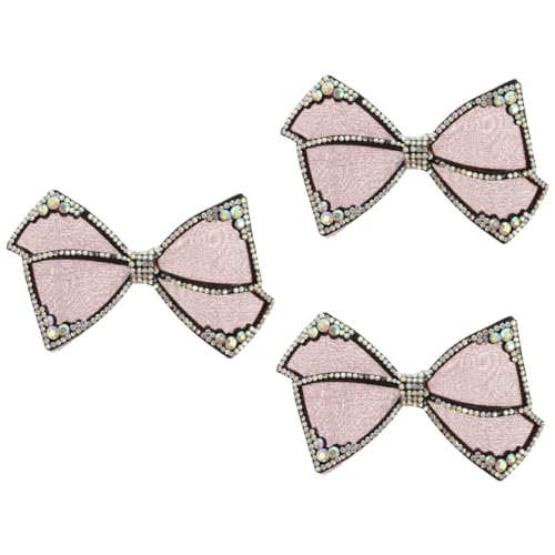 FRCOLOR 3 Stück Haarnadelschleife Funkelnd Mädchen Bogen Netze Bögen Blumen- Barrettes Schmetterlings-haarspangen Kleinkind Hochzeit Dekorativ Legierung Rot von FRCOLOR