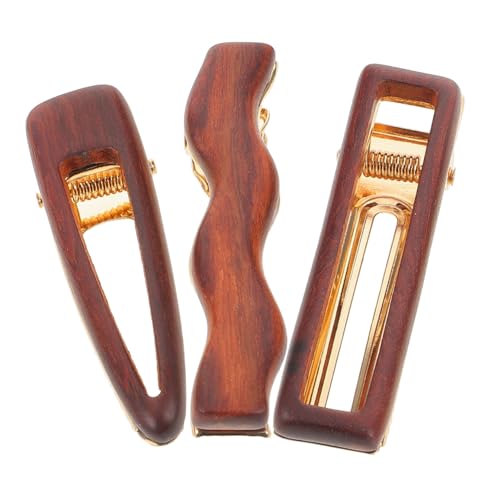 FRCOLOR 3 Stück Haarspangen Aus Holz Mit Winzige Haarspangen Im Entenschnabel Stil Für Damen Modisches Haar Accessoire Im Chinesischen Stil Für Traditionelle Outfits von FRCOLOR