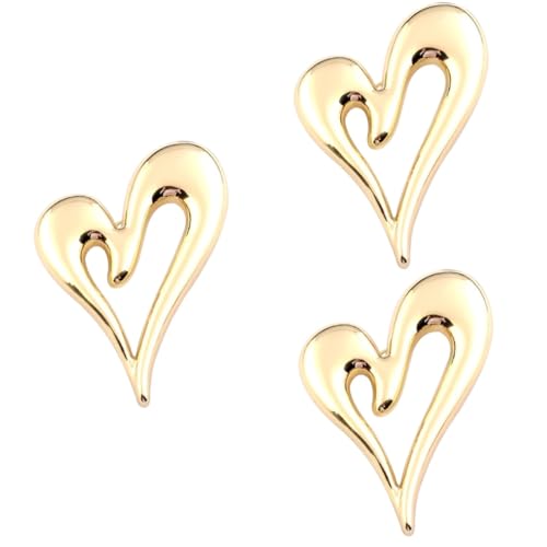 FRCOLOR 3 Stück Herz Anstecknadel Damen Brosche Brosche für Kleidung für Partys Langlebigem Legierungsmaterial Leicht Perfektes Accessoire für Schals Anzüge von FRCOLOR
