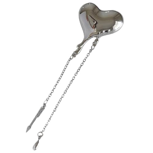 FRCOLOR 3 Stück Herz Brosche mit Kette für Damen Eleganter Anstecker für Anzug für Frauen Muttertag Weihnachten mit Liebevollem Charmantem Look von FRCOLOR