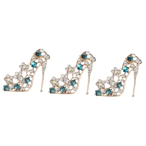 FRCOLOR 3 Stück High Heels Brosche Dekorative Stift Broschen für Kleidung Brosche für Damenkleider Frauen Brosche Broschen für Frauen Brosche für Hochzeitsbroschen Strasssteine von FRCOLOR