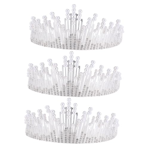 FRCOLOR Krone Hochzeit 3 Hochzeit Braut Tiara Kopfbedeckung Kopfschmuck Für Braut Tiara Krone Für Hochzeit Haarschmuck Braut Kopfschmuck Krone Kopfbedeckung Barock von FRCOLOR