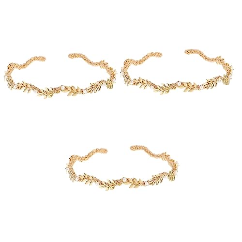 FRCOLOR 3 Stück Hochzeitskleid-Stirnband-Tiara Für Mädchen Hochzeits-Stirnband Goldenes Stirnband Haarschmuck Für Frauen Hochzeits-Haarteile Für Frauen Stirnband Für Frauen von FRCOLOR