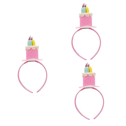 FRCOLOR 3 Stk Kerze Stirnband Requisiten Für Fotoautomaten Plüsch Geburtstagstorte Kopfschmuck Alles Zum Geburtstag Haarspange Stirnband Für Kinder Weihnachten Kuchen Hut Samt Baby von FRCOLOR