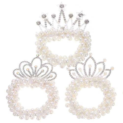 FRCOLOR 3 StüCk Kinder HaarbäNder Mit Perlenkrone, Elastische Haargummis FüR MäDchen, Strass Und Perlen Haarschmuck FüR Partys, Hochzeiten Und Geburtstage FRCOLOR 3 StüCk Kinder HaarbäNder Mit Perlenkrone, Elastische Haargummis FüR MäDchen, Strass Und Perlen Haarschmuck FüR Partys, Hochzeiten Und Geburtstage von FRCOLOR