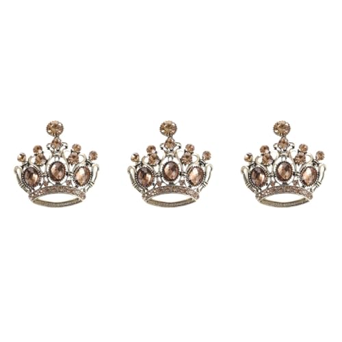 FRCOLOR 3 Stück Kronenbrosche Legierung Anstecknadel für Damen zur Dekoration von Kleidung Schals und Taschen Leicht und Sicher im Gebrauch Stilvolles Design für Besondere Anlässe von FRCOLOR