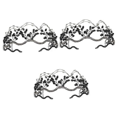 FRCOLOR 3st Stirnband Kristall Braut Perlenhaargummis Glitzerperlen Damen Stirnbänder Strassperlen Brautjungfer Haargummi Kristallperlen Prinzessin Fräulein Strasssteine Schmuck von FRCOLOR