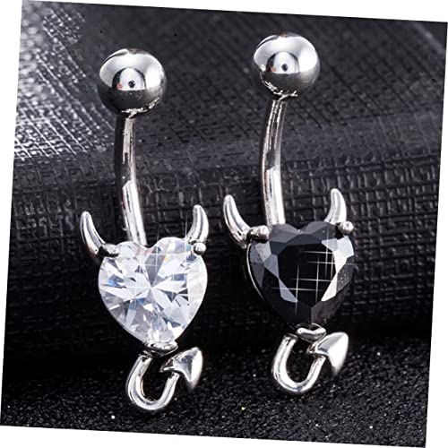 FRCOLOR 3 Stück Teiliges Bauchnabelpiercing aus Weißplattiertem mit Zirkonia in Weiß Rot und Schwarz Stilvoller Nabelschmuck für Damen Bequemes und Modisches Accessoire für Strand und FRCOLOR 3 Stück Teiliges Bauchnabelpiercing aus Weißplattiertem mit Zirkonia in Weiß Rot und Schwarz Stilvoller Nabelschmuck für Damen Bequemes und Modisches Accessoire für Strand und von FRCOLOR