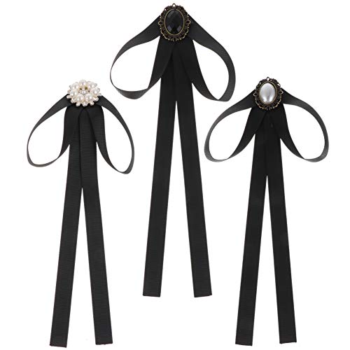 FRCOLOR Japanische Damen Fliege Krawatte 3 Stück Schwarz Elegantes Accessoire für Tanzpartys und Alltag für Kragenlose Hemden Süßes Design mit Schleifenknoten FRCOLOR Japanische Damen Fliege Krawatte 3 Stück Schwarz Elegantes Accessoire für Tanzpartys und Alltag für Kragenlose Hemden Süßes Design mit Schleifenknoten von FRCOLOR