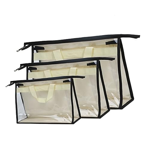 FRCOLOR 3 Stück Teiliges Durchsichtiger Handtaschen Organizer mit Staubschutz Aufbewahrungstaschen für Kosmetik Schuhe für Ordnung zu Hause Reisen von FRCOLOR