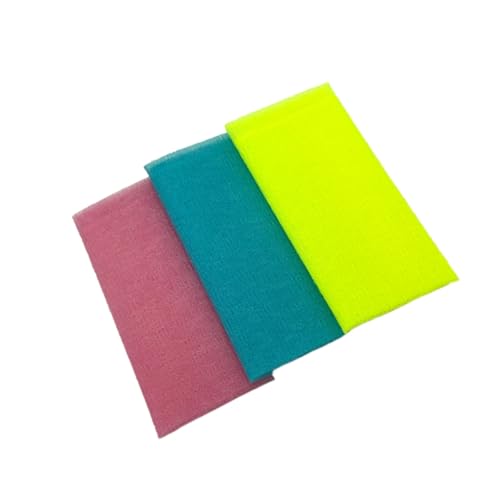 FRCOLOR 3 Stück Teiliges Duschhandtuch mit Massagefunktion Weiches Peeling badetuch zur Sanften Hautreinigung und Durchblutungsförderung Langlebig Tragbar für Bad und Zufällige Farbe von FRCOLOR