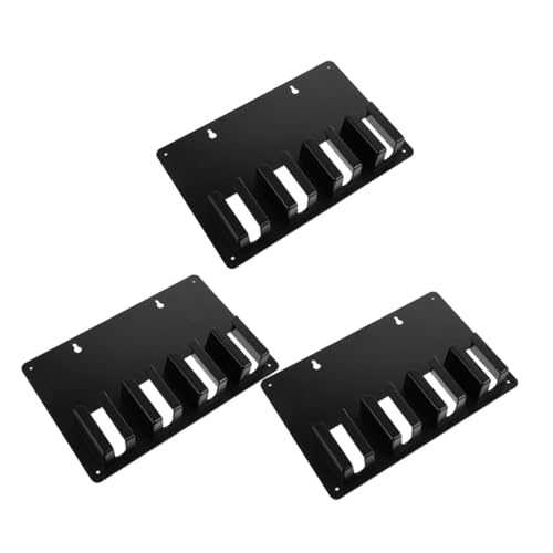 FRCOLOR 3 Stück Teiliges Haarschneidemaschinenhalter Wandmontage Stabiler Schwarzer Friseurzubehör Organizer Schützendes Design für Langlebige Haarschneidegeräte für Salon und Heimgebrauch von FRCOLOR