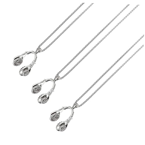 FRCOLOR 3 Stück Teiliges Headset Design Anhänger Halskette Legierung Schicke Clavicle Chain für Damen Besondere Anlässe von FRCOLOR