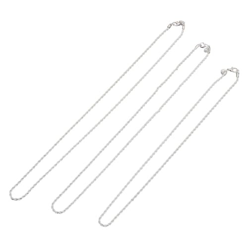 FRCOLOR 3stücke Kettenhalskette Für Männer Silberkette Herren Herrenkette Mit Link Design Halskette Für Alltag Und Feierlichkeiten von FRCOLOR