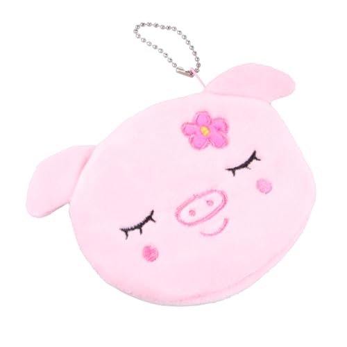 FRCOLOR 3 Stück Teiliges Kleine Plüsch münzbörse mit Reißverschluss Rosa Schwein Design Leichtes Portemonnaie für Münzen Schlüssel und Geldscheine Handlich für Schule Shopping Alltag von FRCOLOR
