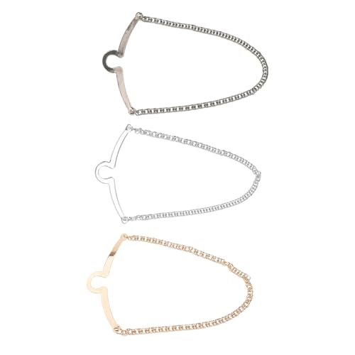 FRCOLOR 3 Stück Teiliges Krawattenketten aus Kupfer mit U Förmigen Clips Rutschfestes Design Langlebig und Vielseitig für Anzüge Business Hochzeit und Formelle Anlässe Geeignet von FRCOLOR