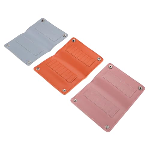 FRCOLOR 3 Stück Teiliges Nagelfräser Bohrer Aufbewahrungsetui mit Schnappverschluss Tragbare Nagelwerkzeug Organizer Tasche Schützendes Innenfutter Klare Anzeige Geeignet für Mobile von FRCOLOR