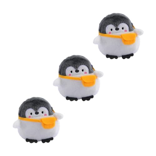 FRCOLOR 3 Stück Teiliges Niedliche Pinguin Münzbeutel aus Weichem Kompakte Coin Purses für Schlüssel Lippenstifte und Karten Verschleißfest und zu Tragen für Frauen von FRCOLOR