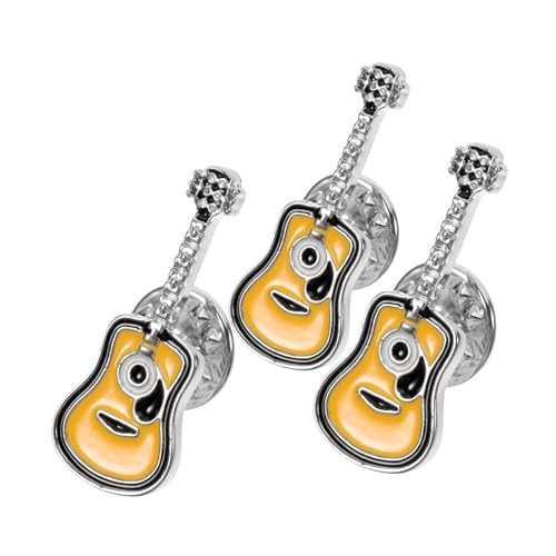 FRCOLOR 3 Stück Teiliges Retro Gitarren Broschen Pin aus Emaille Punk Anstecknadeln für Kleidung und Taschen Glänzende Einzigartige Gitarrenform als Stylisches Accessoire und von FRCOLOR