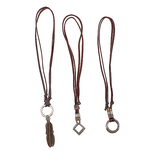 FRCOLOR 3stücke Mit Anhänger Aus Und Legierung Retro-stil Halsketten Für Herren Und Damen Leicht Zu Kombinieren Mit Verschiedenen Outfits von FRCOLOR