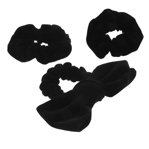FRCOLOR 3 Stück Teiliges Schwarze Samt Bowknot Haargummis mit Elastischer Schonender Fixierung für Mädchen und Damen Vielseitig Einsetzbar bei Alltag Party und Sport FRCOLOR 3 Stück Teiliges Schwarze Samt Bowknot Haargummis mit Elastischer Schonender Fixierung für Mädchen und Damen Vielseitig Einsetzbar bei Alltag Party und Sport von FRCOLOR