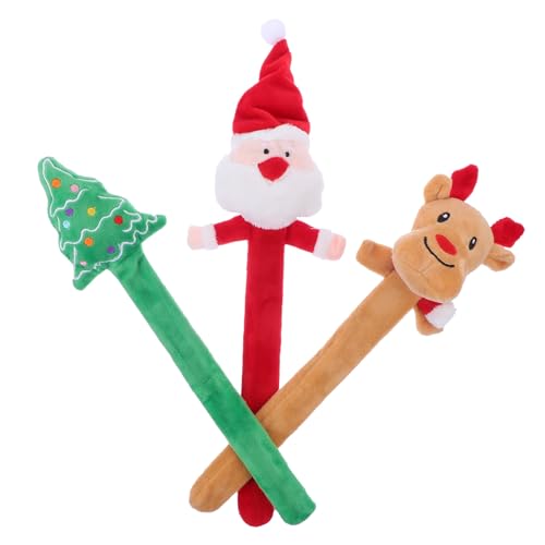 FRCOLOR 3 Stück Teiliges Weihnachts-slap-armband für Weiche Gepolsterte Weihnachtsfiguren Armbänder Leichte Modische Weihnachts-clap-spielzeuge für Party und Geschenk von FRCOLOR