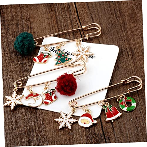 FRCOLOR 3 Stück Teiliges Weihnachtsbroschen aus Langlebiger Legierung Anstecknadeln für Pullover Schals Mützen Weihnachtsgeschenke für Damen und Freunde von FRCOLOR