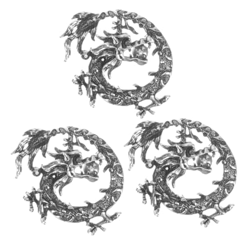FRCOLOR 3 Stück Vintage Dragon Brooch für Männer Robuster Anstecker im Chinesischen Drachen Design für Anzüge Hüte Schals Kleidungsergänzung für Formelle Anlässe FRCOLOR 3 Stück Vintage Dragon Brooch für Männer Robuster Anstecker im Chinesischen Drachen Design für Anzüge Hüte Schals Kleidungsergänzung für Formelle Anlässe von FRCOLOR