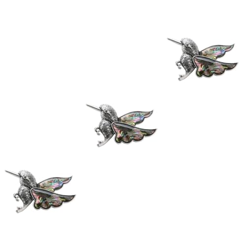 FRCOLOR 3 Stück Vintage Holzspecht Brosche für Frauen Kreativer DIY Anhänger Brustnadel Buntem Design Vielseitig Einsetzbar für Kleidung Schmuck Langlebigem Legierungsmaterial Gefertigt von FRCOLOR