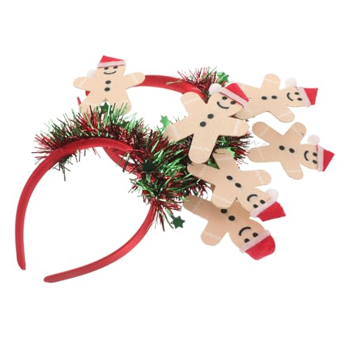 FRCOLOR 3stücke Lebkuchen Stirnbänder Weihnachten Festliche Kopfbedeckungen Haar Accessoires Für Weihnachts Party Fotoautomat Kostüm Veranstaltungen Für Junge Mädchen Und Erwachsene von FRCOLOR