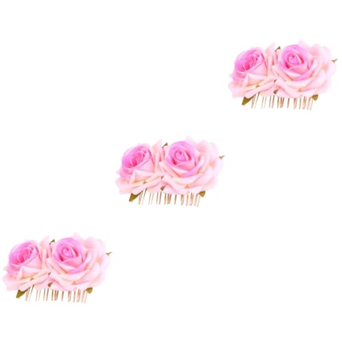 FRCOLOR 3stücke Dual Flower Hair Comb Mit Haarschmuck Für Hochzeiten Und Partys Elegante Haardekoration Für Damen Und Mädchen Zartem Rosa FRCOLOR 3stücke Dual Flower Hair Comb Mit Haarschmuck Für Hochzeiten Und Partys Elegante Haardekoration Für Damen Und Mädchen Zartem Rosa von FRCOLOR