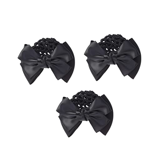 FRCOLOR 3 Stück Elastische Dutt Schleife Haarnetz Tasche für Damen Baumwolle Schwarz Haarschmuck für Arbeit und Party FRCOLOR 3 Stück Elastische Dutt Schleife Haarnetz Tasche für Damen Baumwolle Schwarz Haarschmuck für Arbeit und Party von FRCOLOR