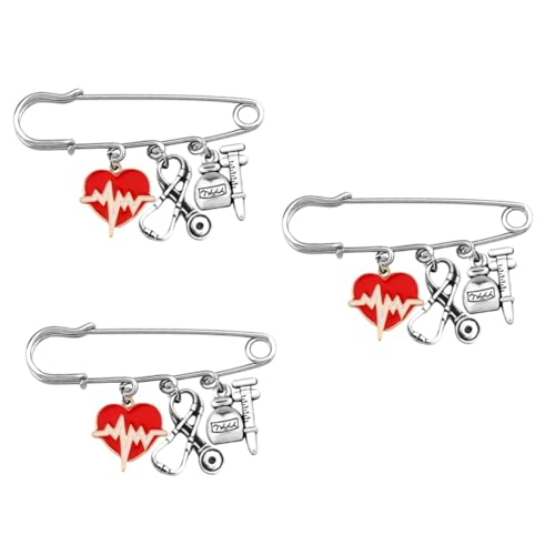 FRCOLOR 3 Teilige Brosche Für Ärzte Und Krankenschwestern Große Sicherheitsnadel Anstecknadel Krankenpflege Anstecknadel Jeans Anstecknadel Broschen Für Frauen Damen FRCOLOR 3 Teilige Brosche Für Ärzte Und Krankenschwestern Große Sicherheitsnadel Anstecknadel Krankenpflege Anstecknadel Jeans Anstecknadel Broschen Für Frauen Damen von FRCOLOR