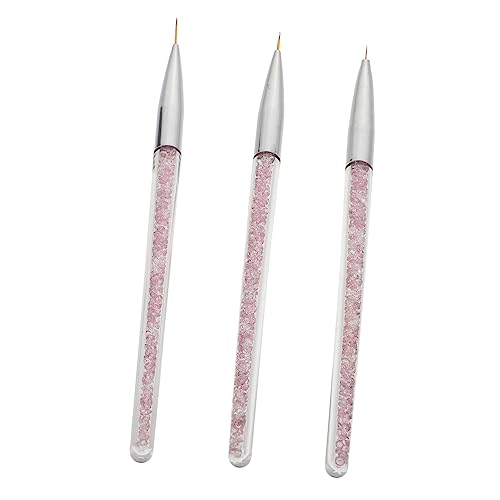 FRCOLOR 3st Eyeliner-nagelpinsel Maniküre-stifte Nagelkunststifte Maniküre-bürsten Pinsel Für Nagelstifte Nail-pen-designer Pigmentstifte Stift Malen Zeichne Eine Linie Violett Nylonwolle von FRCOLOR