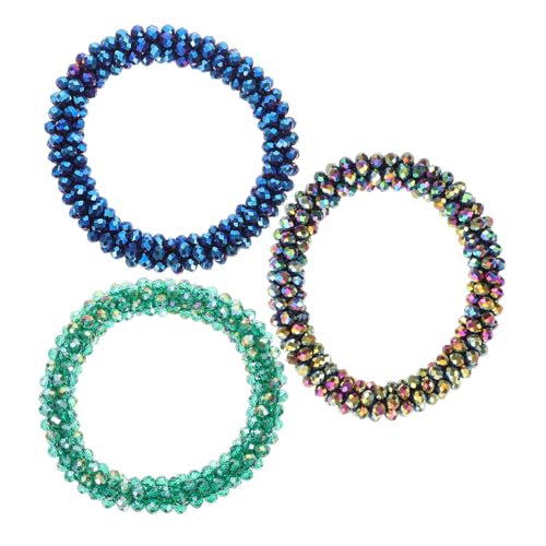 FRCOLOR 3 Teiliger Haarring Aus Kristall Modisches Zubehör Haarschmuck Glitzernde Haargummis Aus Kristall Haarband Armband Mädchen Strass Haargummis Strass Pferdeschwanzhalter FRCOLOR 3 Teiliger Haarring Aus Kristall Modisches Zubehör Haarschmuck Glitzernde Haargummis Aus Kristall Haarband Armband Mädchen Strass Haargummis Strass Pferdeschwanzhalter von FRCOLOR