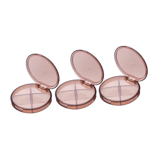 FRCOLOR Medikamenten Organizer 3 Stück Tragbarer Aufbewahrungsbehälter mit 4 Fächern Umweltfreundlicher Kunststoff für Reisen und Zuhause Medikamenten Aufbewahrungskoffer von FRCOLOR